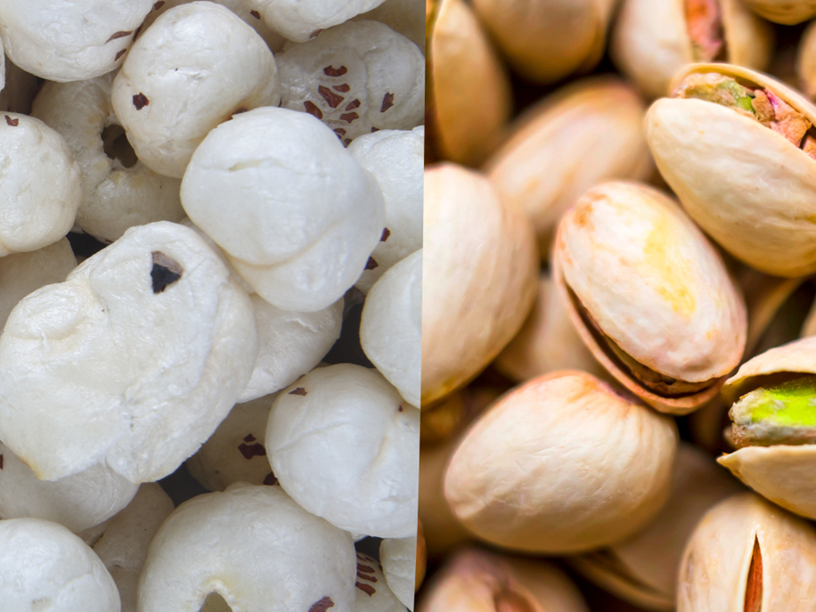 Makhana (Fox Nuts) vs Pistachios | What Makhana Is Rich In